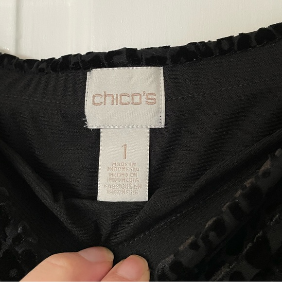 Chicos High Low Velvet Printed Midi Skirt - Picture 4 of 5